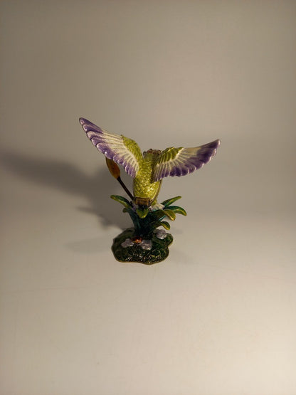 Juliana Treasured Trinkets Hummingbird, Enamel and Diamante Bird Figurine Box