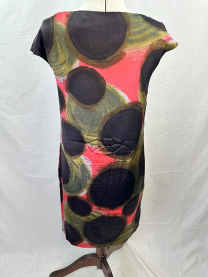 Boden Limited Edition Pure Silk Multicoloured Sheath Dress - Size UK 10