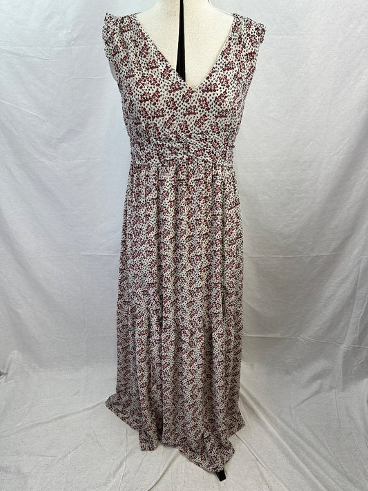 See U Soon White & Red Floral Summer Maxi Dress New with Tag - Size 2