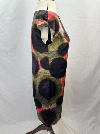 Boden Limited Edition Pure Silk Multicoloured Sheath Dress - Size UK 10