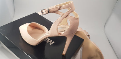 Miss KG Nude High Heels Ankle Strap Size 6.5 (euro 40) Nearly New In Box