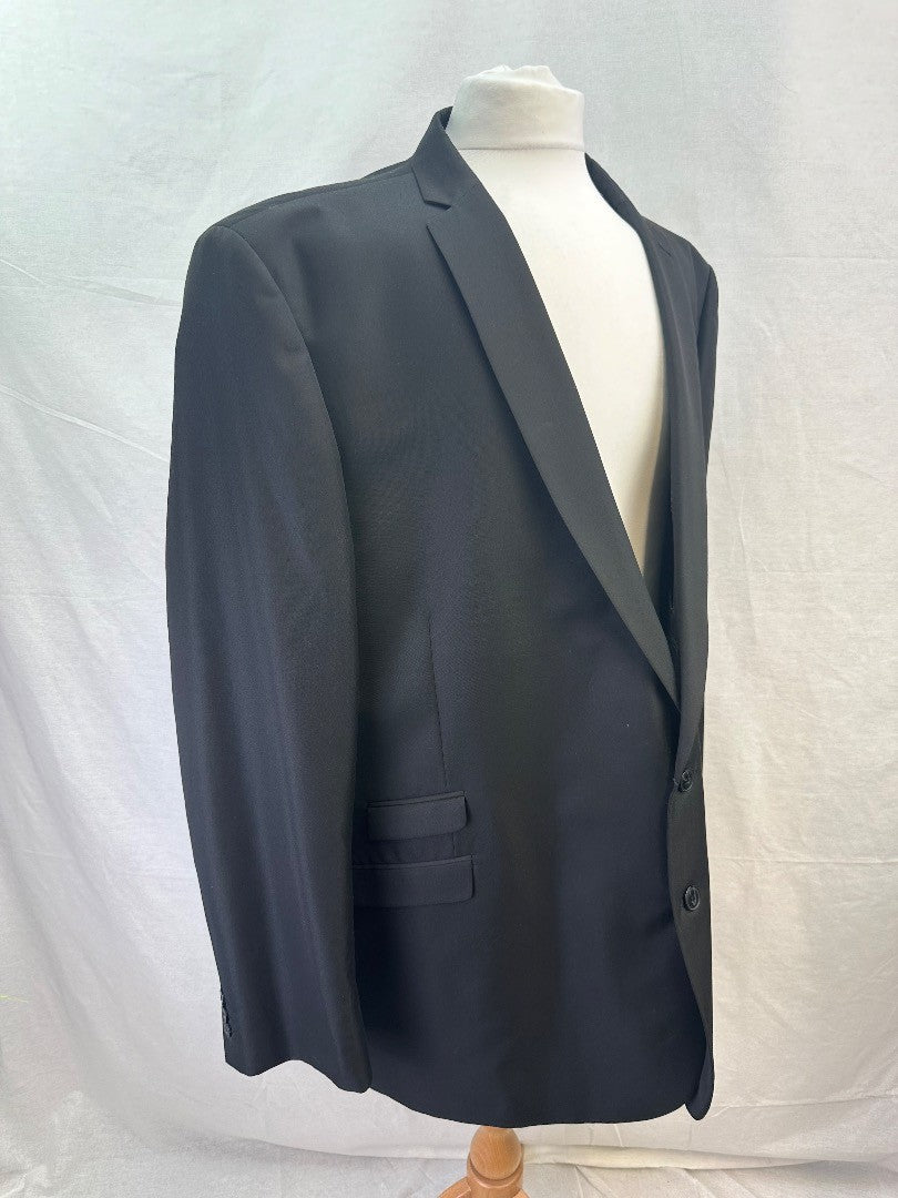 William & Brown Black Evening Blazer Size 56L Regular Fit VGC