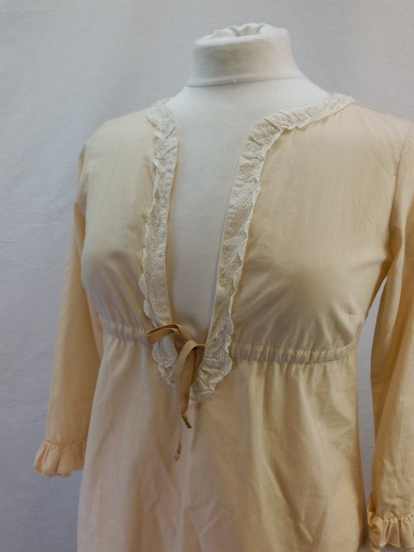 Odd Molly Cream Lace Detailed Embroidered Low Cut Tunic / Dress - Size 1