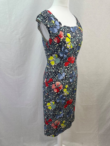 L.K. Bennett Floral Bodycon Dress Size 8 VGC