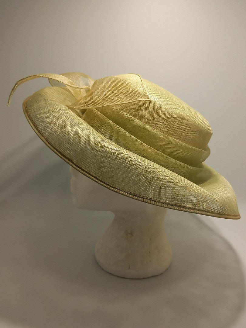 Balfour Light Sage Green Wedding / Occasion Sinamay Flower Detail Hat