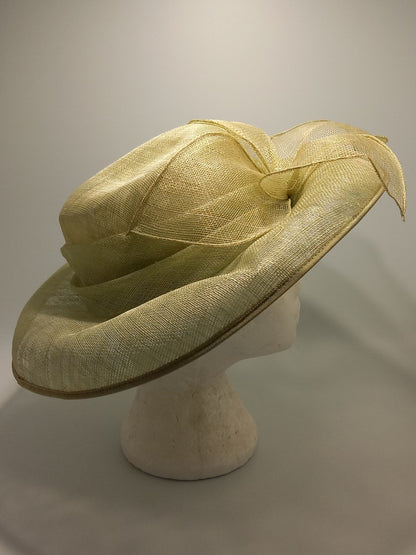 Balfour Light Sage Green Wedding / Occasion Sinamay Flower Detail Hat