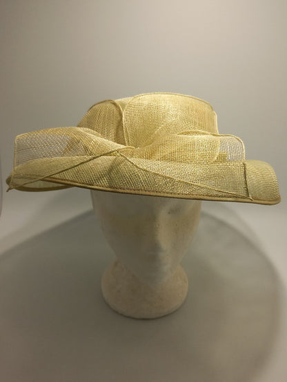 Balfour Light Sage Green Wedding / Occasion Sinamay Flower Detail Hat