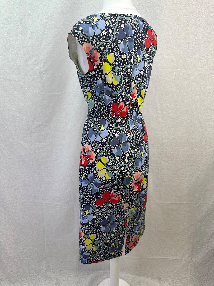 L.K. Bennett Floral Bodycon Dress Size 8 VGC