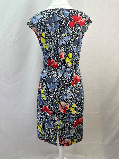 L.K. Bennett Floral Bodycon Dress Size 8 VGC