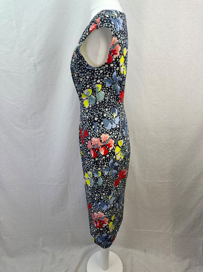 L.K. Bennett Floral Bodycon Dress Size 8 VGC