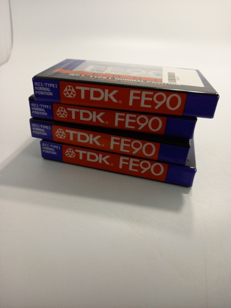 TDK Cassette Tape FE90, 4x Blank Media IECI / Type I