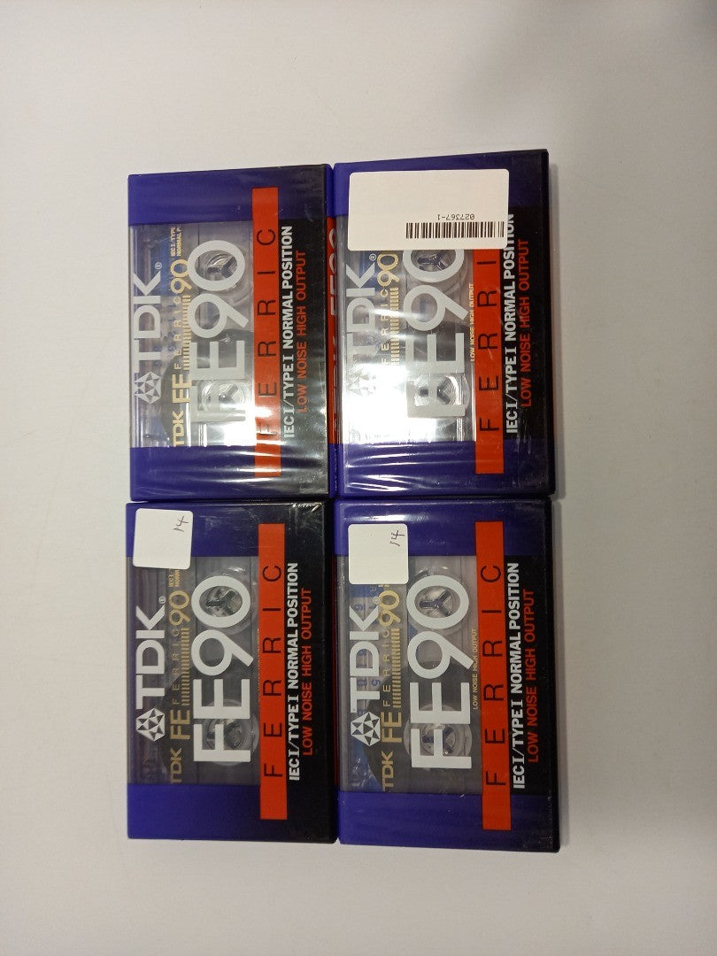 TDK Cassette Tape FE90, 4x Blank Media IECI / Type I