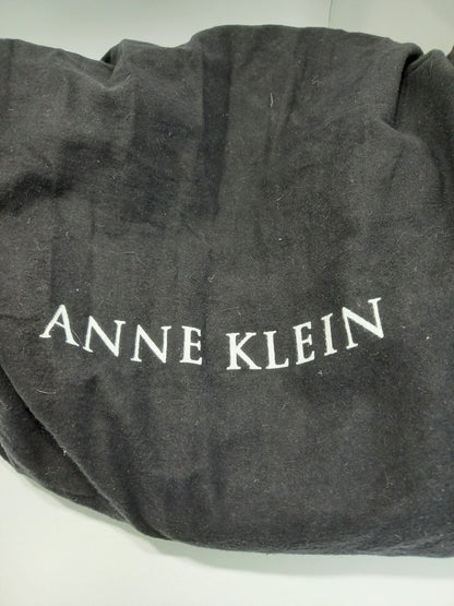 Anne Klein Black Calf Hair Leather Shoulder Bag / Handbag with Charm & Dust Bag