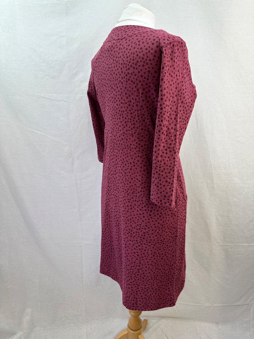 Weird Fish Mulled Wine Jersey Dress Size 12 BNWT