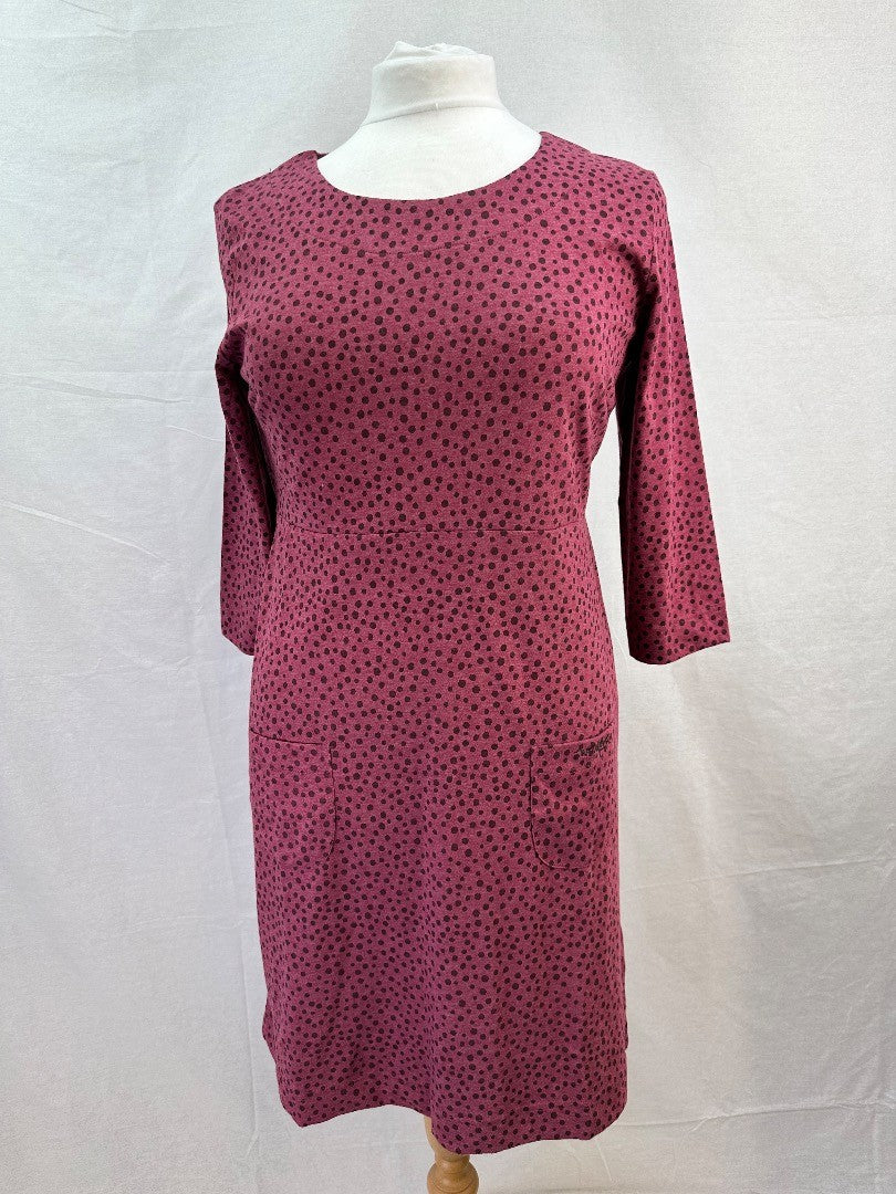 Weird Fish Mulled Wine Jersey Dress Size 12 BNWT