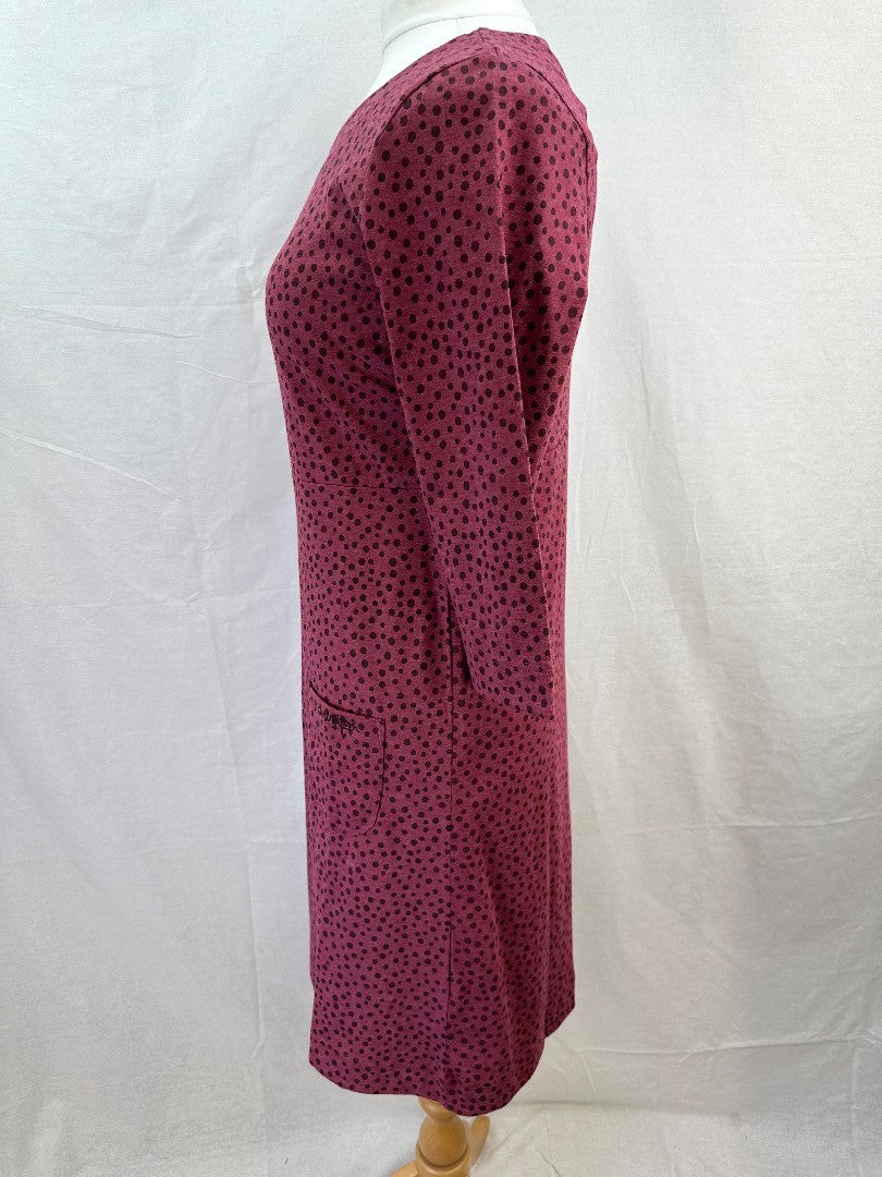 Weird Fish Mulled Wine Jersey Dress Size 12 BNWT