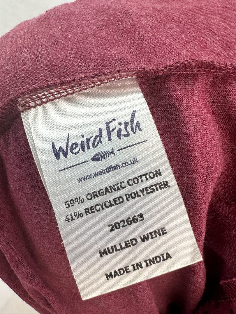 Weird Fish Mulled Wine Jersey Dress Size 12 BNWT