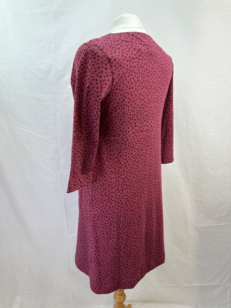 Weird Fish Mulled Wine Jersey Dress Size 12 BNWT