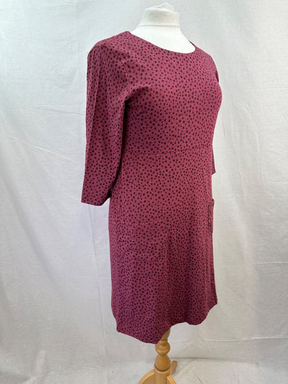 Weird Fish Mulled Wine Jersey Dress Size 12 BNWT