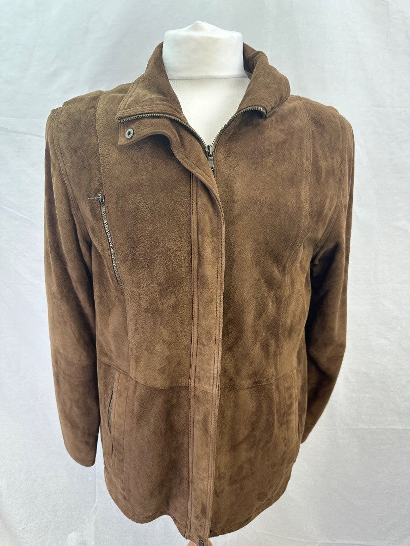 Cousins Of Cheltenham Suede Zip up Mens Jacket 40in Chest