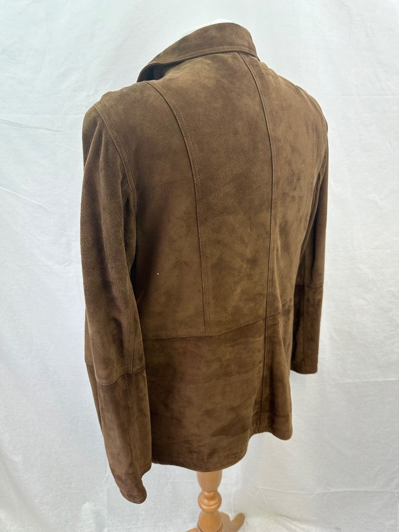 Cousins Of Cheltenham Suede Zip up Mens Jacket 40in Chest