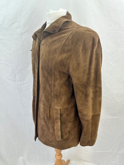 Cousins Of Cheltenham Suede Zip up Mens Jacket 40in Chest