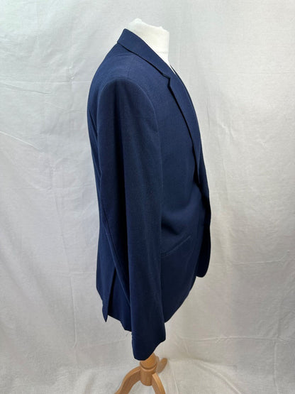 T M Lewin Navy Blazer Wool Cashmere Size 38R Nearly New