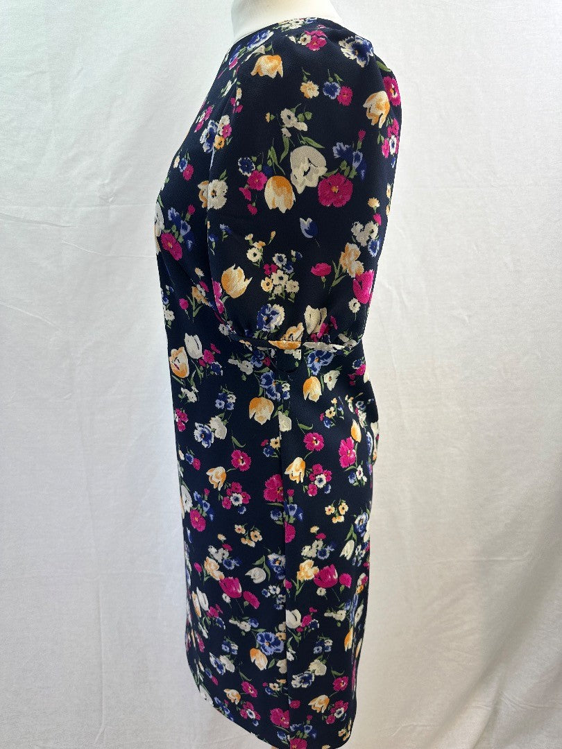 Ralph Lauren Floral Knee Length Dress Size 8 Excellent Condition