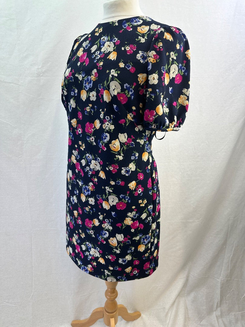 Ralph Lauren Floral Knee Length Dress Size 8 Excellent Condition