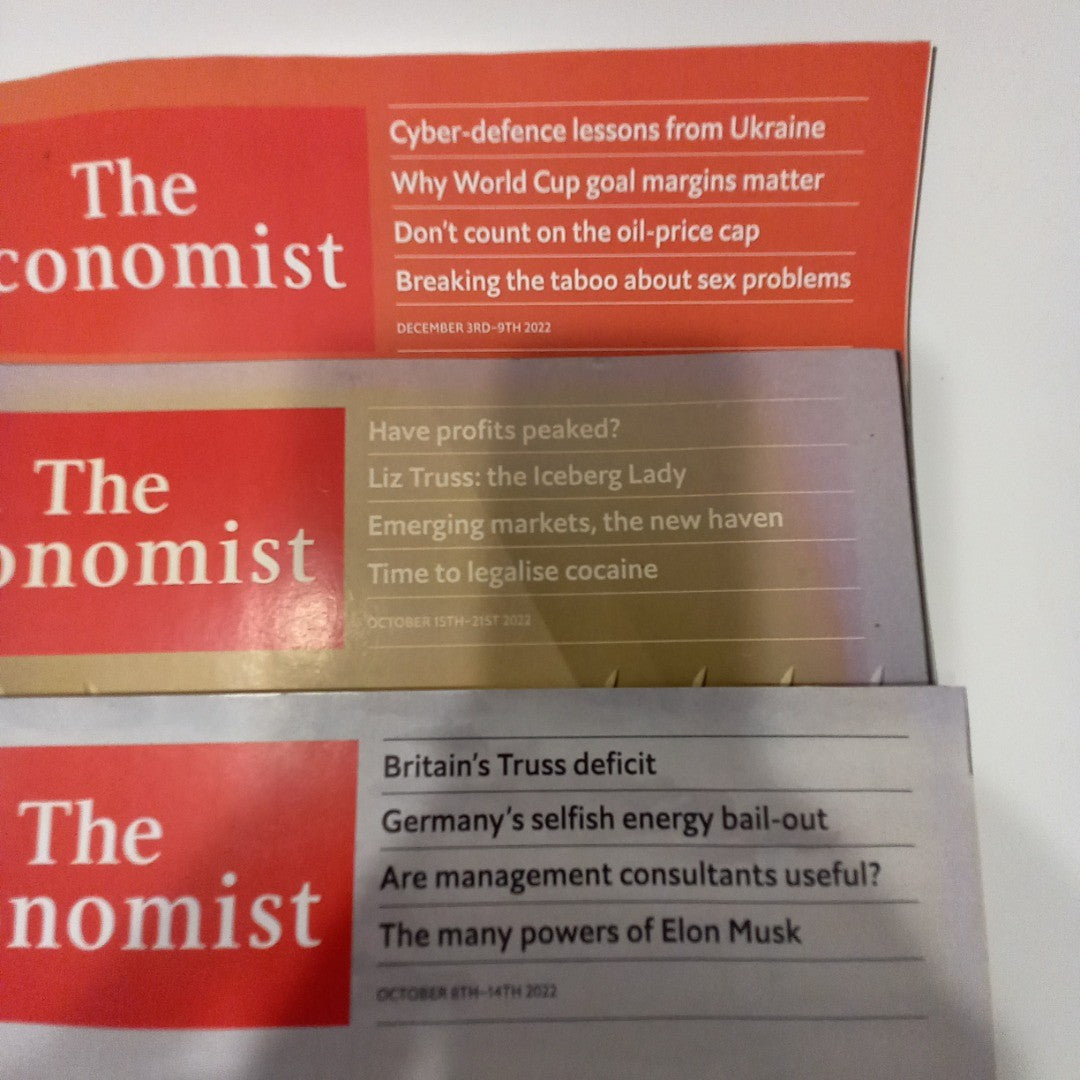 The Economist Magazine Bundle - 7 Mags - Oct 22 onwards