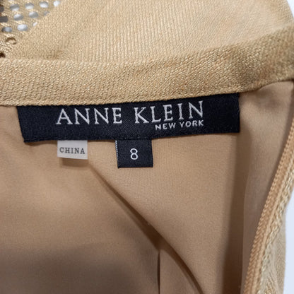 Anne Klein New York Gold Skirt - Linen Mix - Size 8