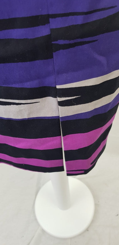 Hobbs Jewel Dress Pink Purple Stripe Size 10 BNWT