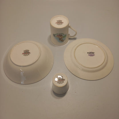 Elizabethan 'Mrs Rabbit' Set of Fine Bone China  Dish, Plate,Cop & Egg Cup-Boxed