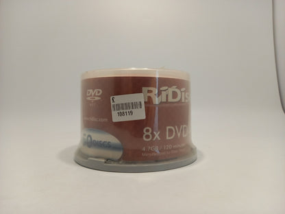 RiDisc 8x DVD-R 50 discs 120 Minutes 4.7GB Blank Media