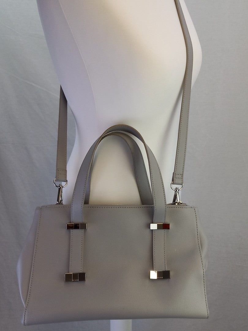 Ted Baker Grey Double Handle Handbag with Detachable Crossbody Strap