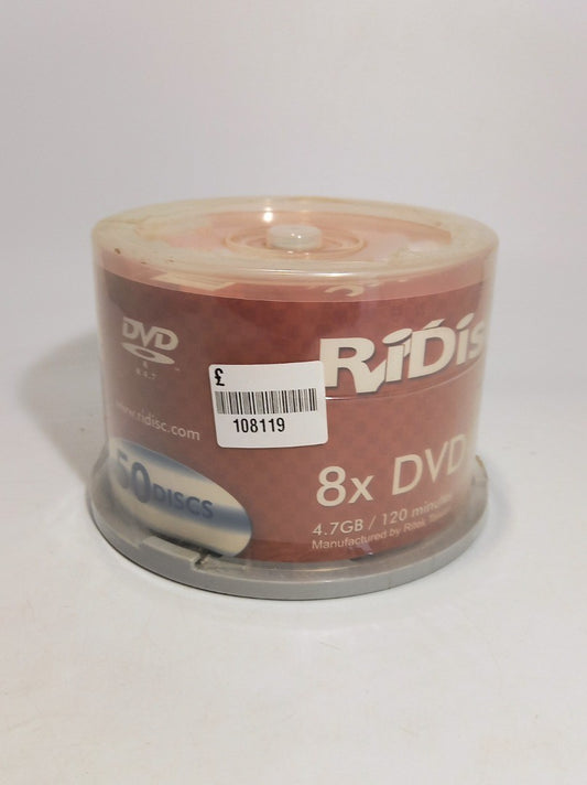 RiDisc 8x DVD-R 50 discs 120 Minutes 4.7GB Blank Media