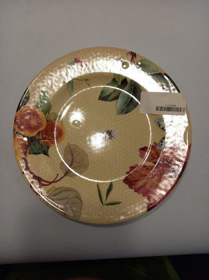 Spode Fruit Haven 2005, 2x Pair of 19.5 cm Side Plates - Yellow, Bee, Foliage