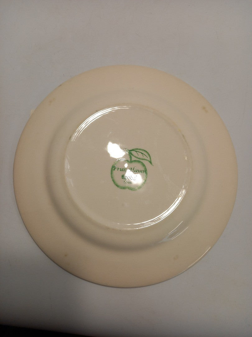 Spode Fruit Haven 2005, 2x Pair of 19.5 cm Side Plates - Yellow, Bee, Foliage