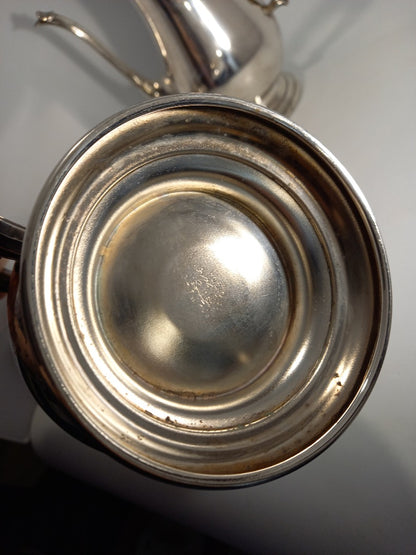 ONEIDA Silver Plate Set - 1x Tea Pot, 1x Coffee Pot, 1x Milk Jug, 1x Sugar Bowl