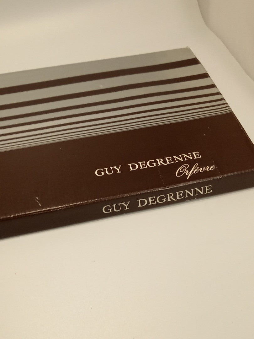 Guy Degrenne Orfevre 1970s Vintage Stainless Steel Marquise Platter Tray in Box