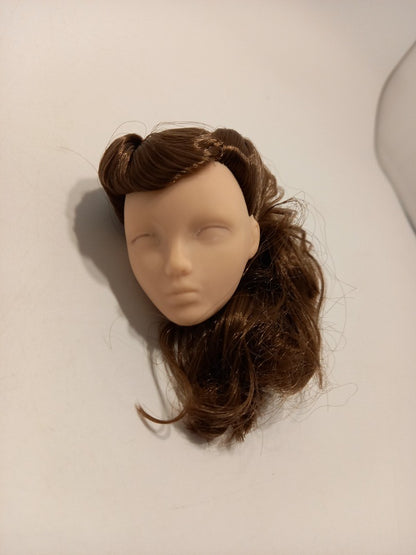 Mel Odom Doll head Gene, 1995 Unpainted Doll Part with Brown / Brunette Hair