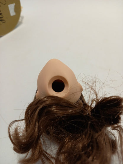 Mel Odom Doll head Gene, 1995 Unpainted Doll Part with Brown / Brunette Hair