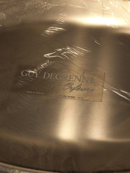 Guy Degrenne Orfevre 1970s Vintage Stainless Steel Marquise Platter Tray in Box