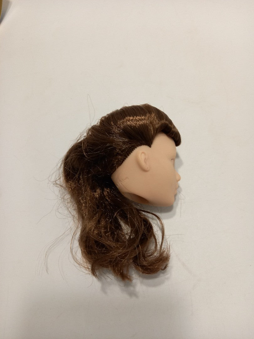 Mel Odom Doll head Gene, 1995 Unpainted Doll Part with Brown / Brunette Hair