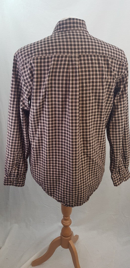 Carhartt Black Red Oatmeal Check Shirt Size M Cotton VGC