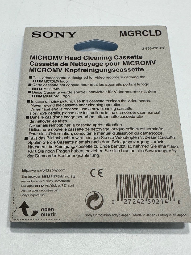 Sony Micro MV MicroMV Head Cleaning Cassette  (MGRCLD)