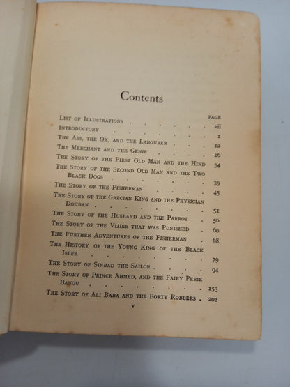 The Arabian Nights Book 1908 Antique Illustrated - Robinson, Stratton, Archibald