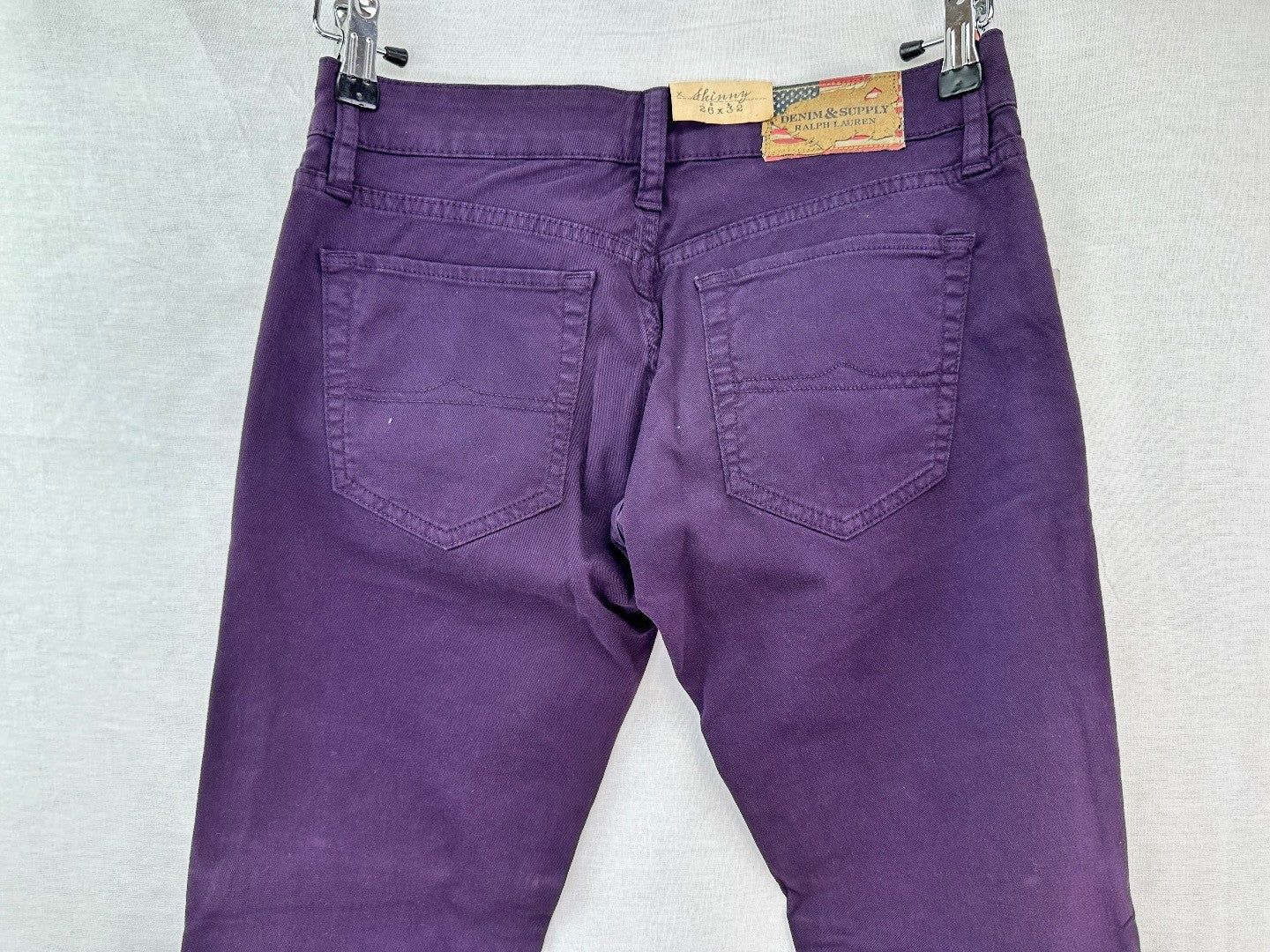 Ralph Lauren Purple Womens Skinny Jeans 26x32 BNWT