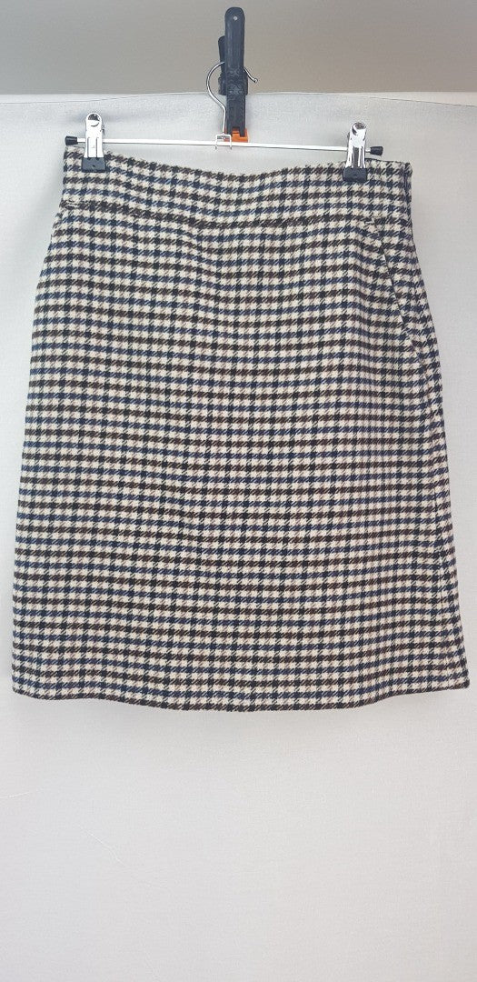 Jigsaw Heritage Check Mini Skirt Size 8 BNWT