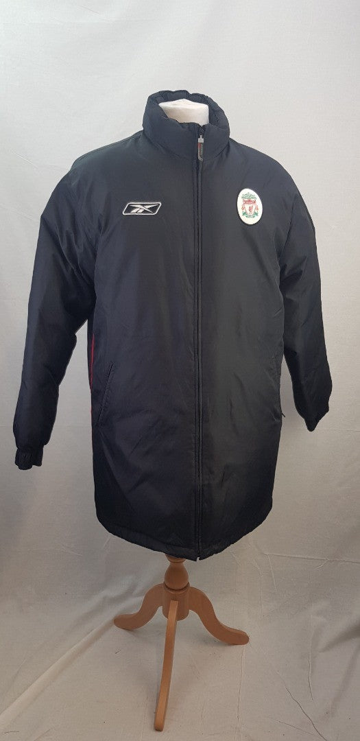 Reebok Liverpool Home 1998-1999 Black Padded Jacket Coat Size S VGC Vintage/Rare